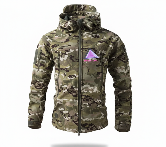 Pixel Studio Tactical Fleece Hooded Camping Jacket