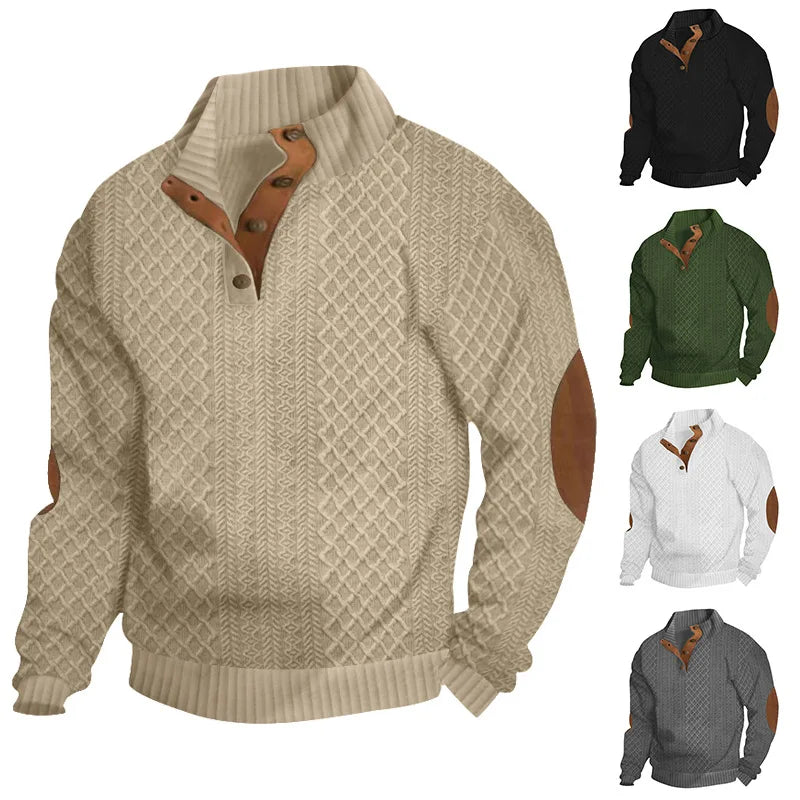 Pixel Studio Men's Slim-Fit Jacquard Knit Sweater