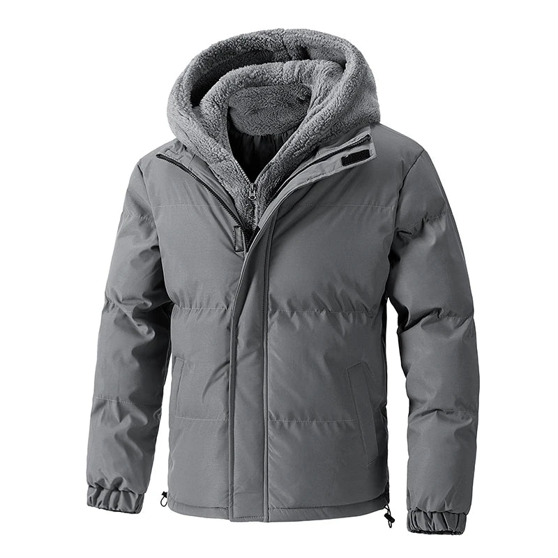 Buy Men's Hooded Breathable Padded Winter Denim Jacket