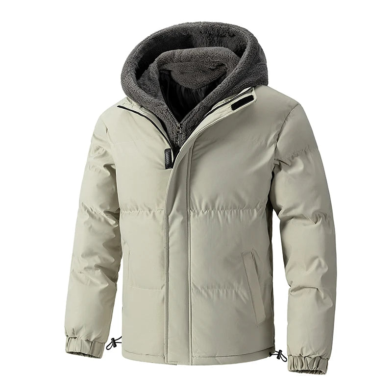 Buy Men's Hooded Breathable Padded Winter Denim Jacket