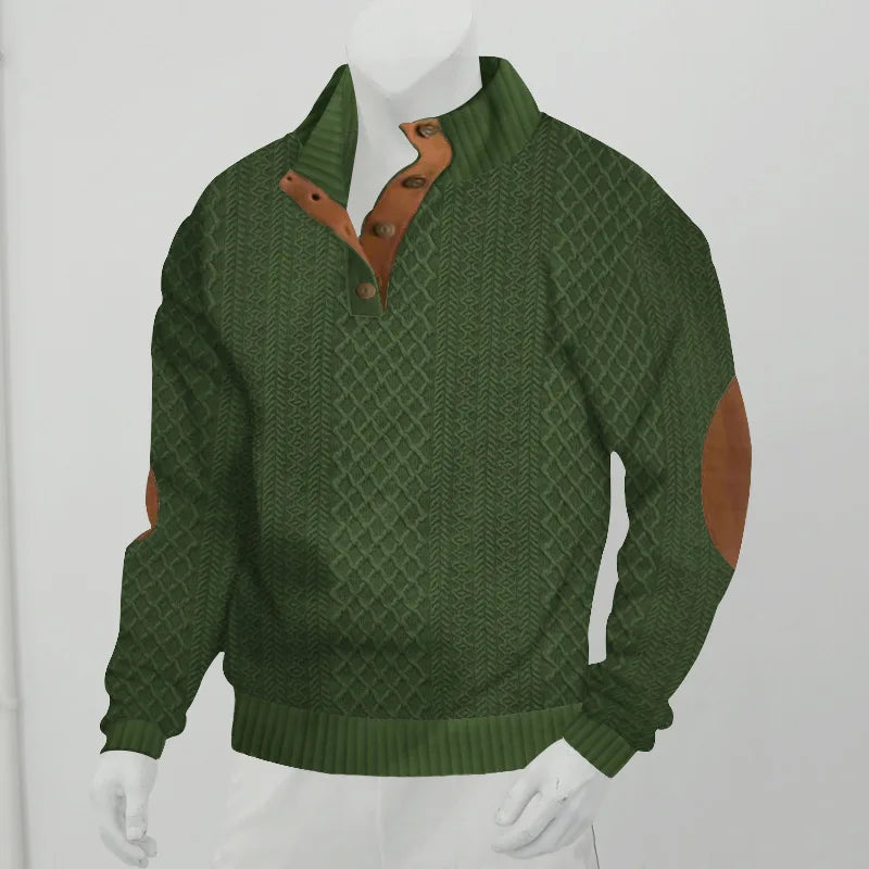 Pixel Studio Men's Slim-Fit Jacquard Knit Sweater