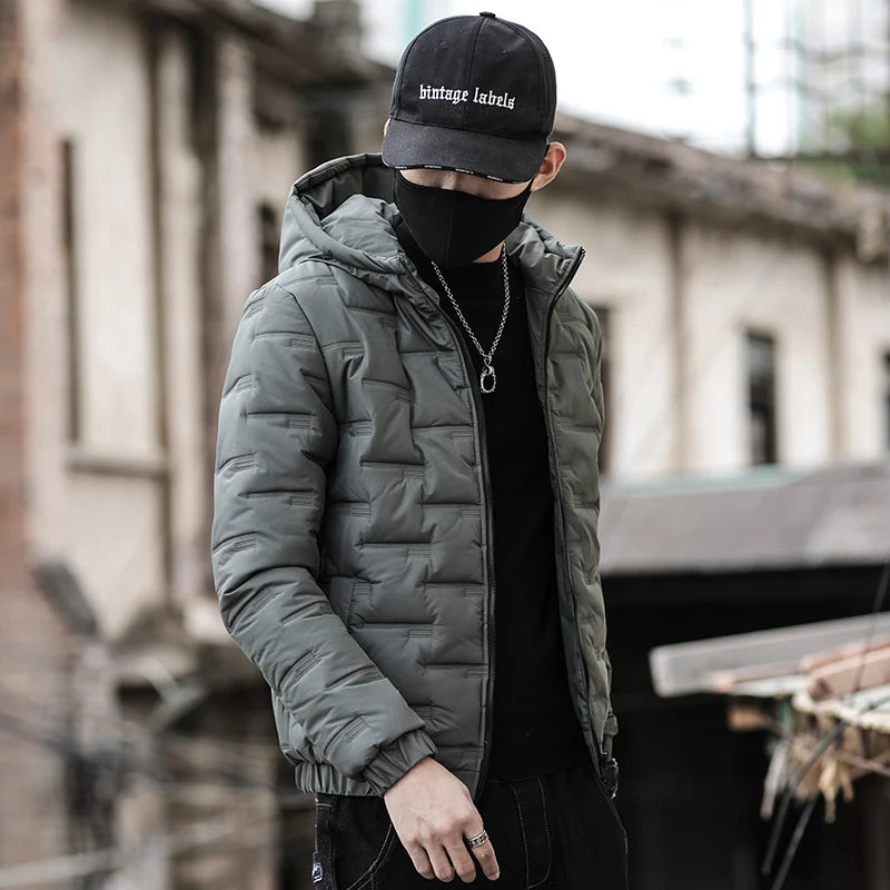 Pixel Studio Men's Loose Fit Hooded Windbreaker Jacket
