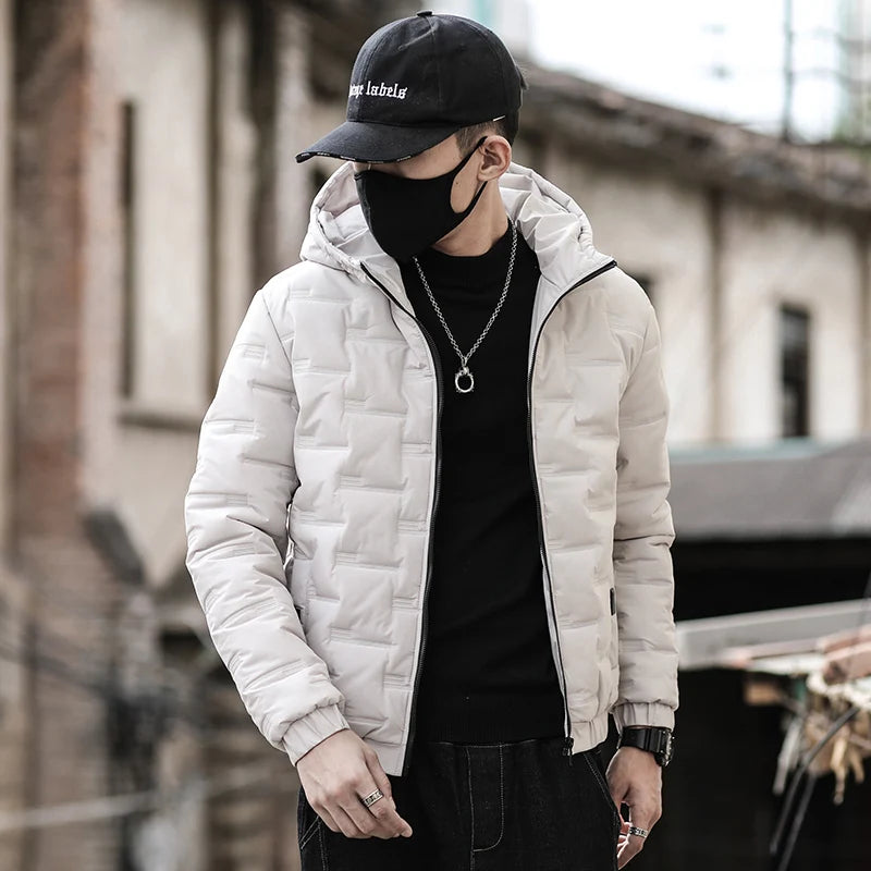 Pixel Studio Men's Loose Fit Hooded Windbreaker Jacket