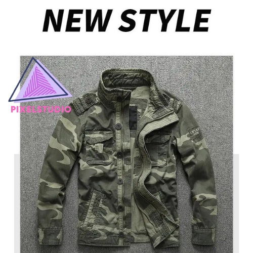 Stylish Commando Cotton Camouflage Utility Jacket