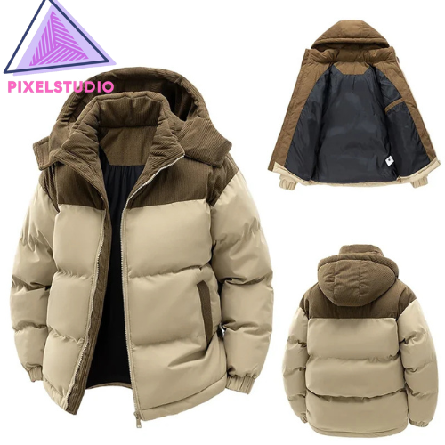 Pixel Studio Men's Casual Winter Bomber Jacket