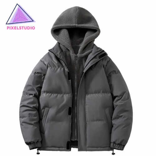 Buy Men's Hooded Breathable Padded Winter Denim Jacket