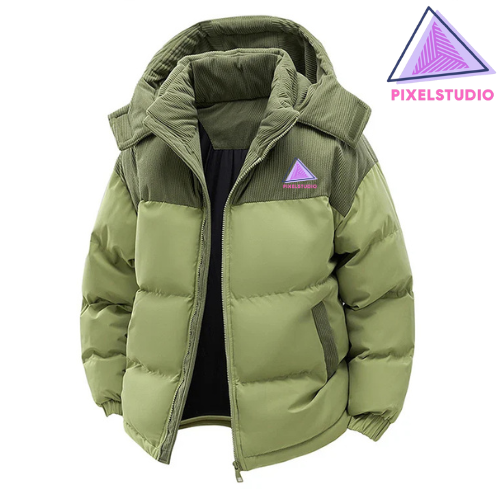 Pixel Studio Stylish Men's Removable Hood Windbreaker bomber Jacket